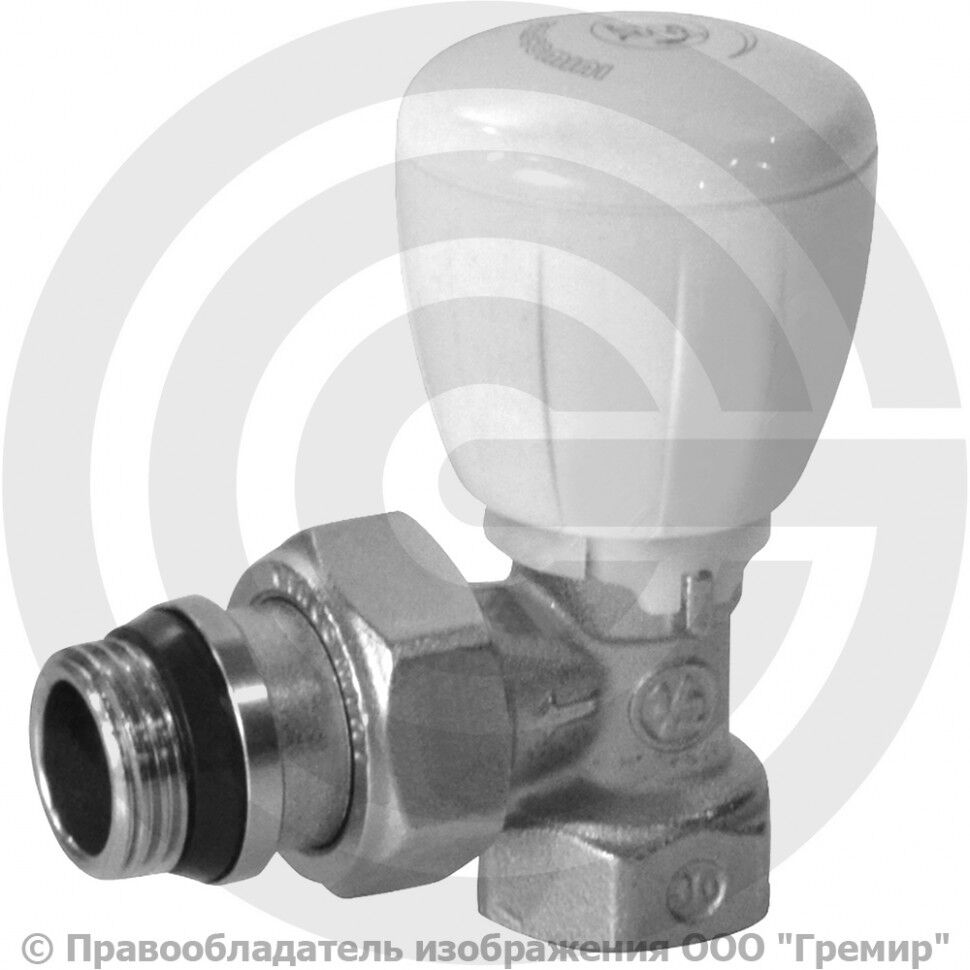Клапан термостатический микрометрический угловой Ду-15 Ру-16 ВР (ВН) R421TG Giacomini
