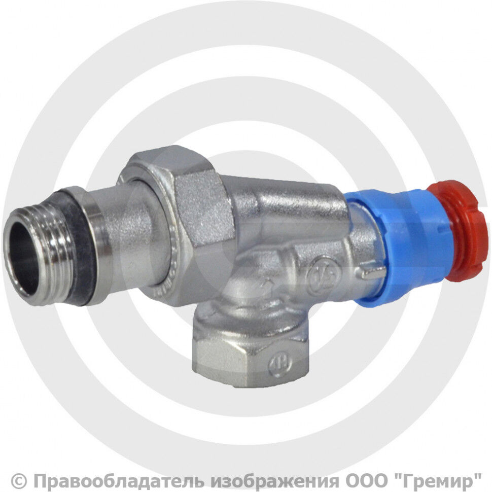 Клапан термостатический осевой угловой Ду-15 Ру-10 ВР (ВН) R415TG Giacomini