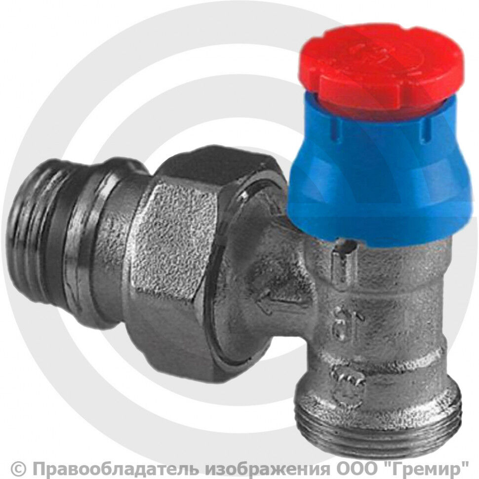 Клапан термостатический угловой Ду-15 (1/2"-16) Ру-10 НР (НАР) R411TG Giacomini