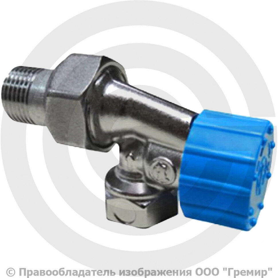 Клапан термостатический осевой угловой Ду-15 Ру-16 ВР (ВН) гайка М30х1,5 R415H Giacomini