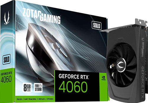 Видеокарта Zotac GeForce RTX 4060 SOLO 8GB (ZT-D40600G-10L)