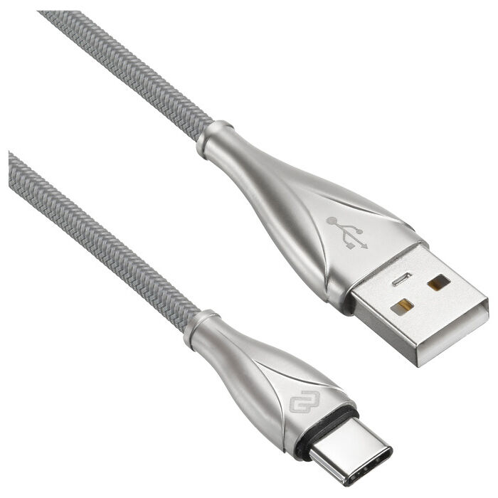 Кабель USB A - Type-C 1.2м Digma TYPE-C-1.2M-BRAIDED-G, темно-серый