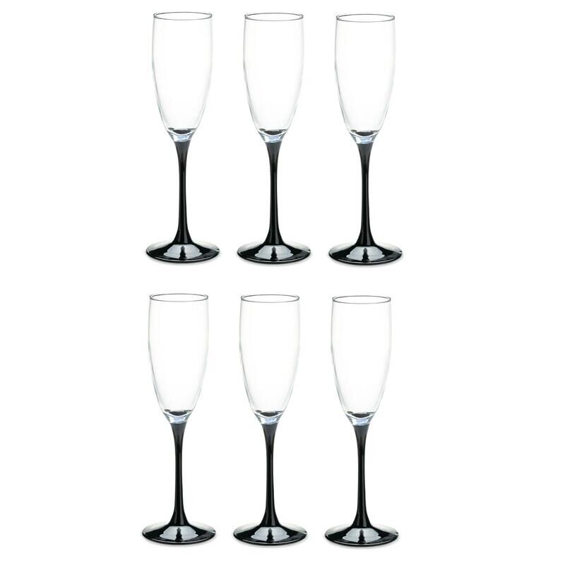 Набор бокалов для шампанского Домино стеклянные 170 мл (6 штук в упаковке) Luminarc