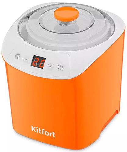 Йогуртница Kitfort (КТ-4090-2), бело-оранжевый (КТ-4090-2) бело-оранжевый