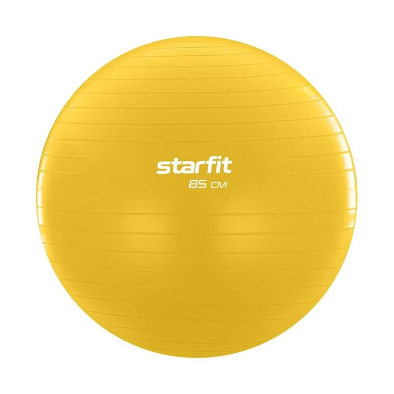 Фитбол STARFIT GB-108 85 см, 1500 гр, антивзрыв, желтый, УТ-00020578 Starfit