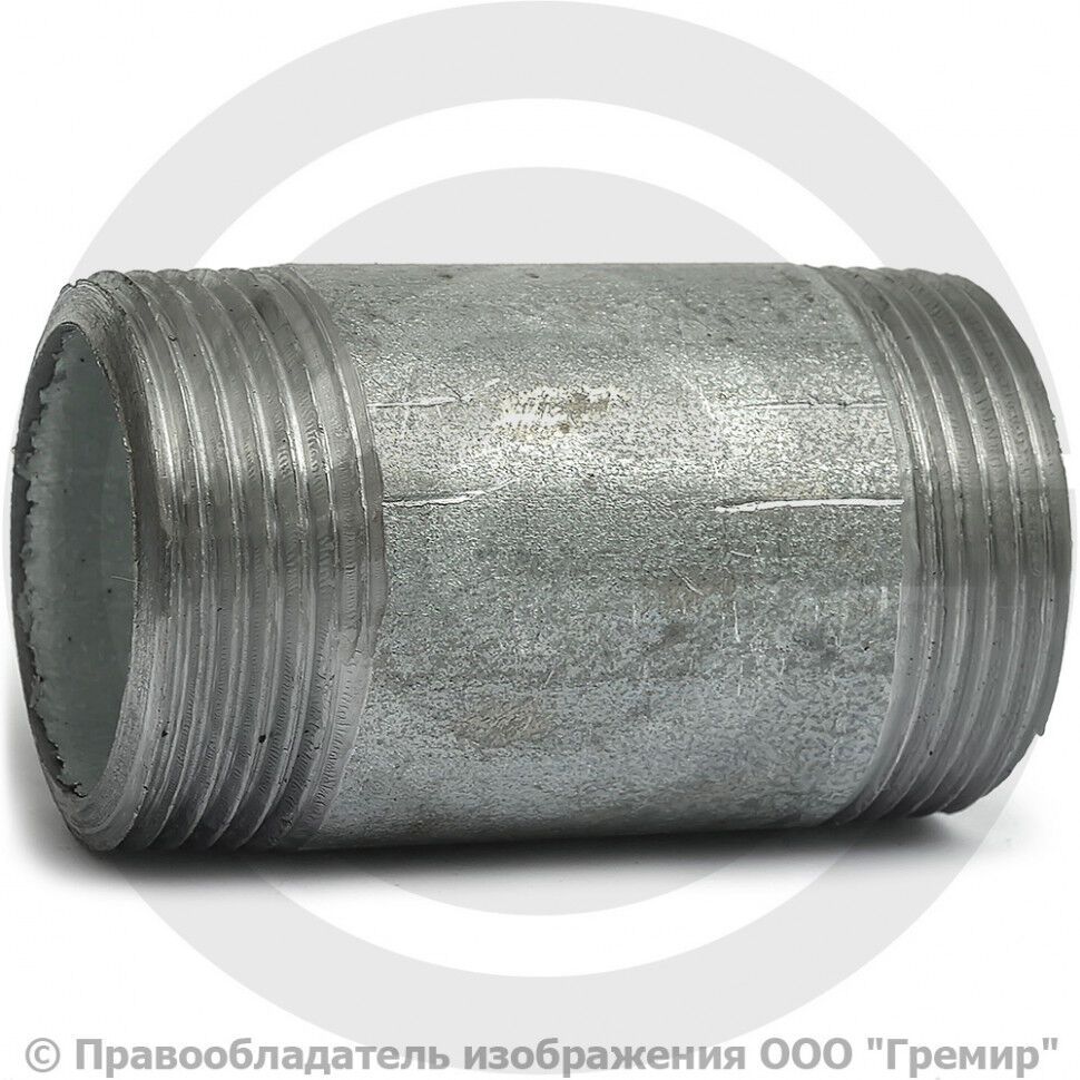 Бочонок стальной оцинкованный L=80мм Ду-40 (1 1/2") КАЗ