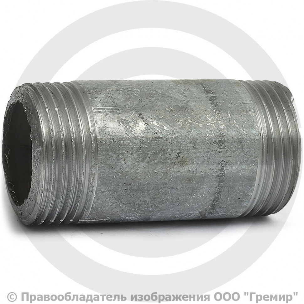 Бочонок стальной оцинкованный L=70мм Ду-32 (1 1/4") КАЗ