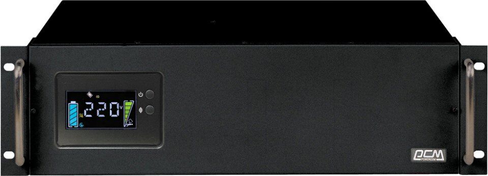 Источник бесперебойного питания POWERCOM King Pro RM KIN-2200AP LCD 1760Вт 2200ВА черный