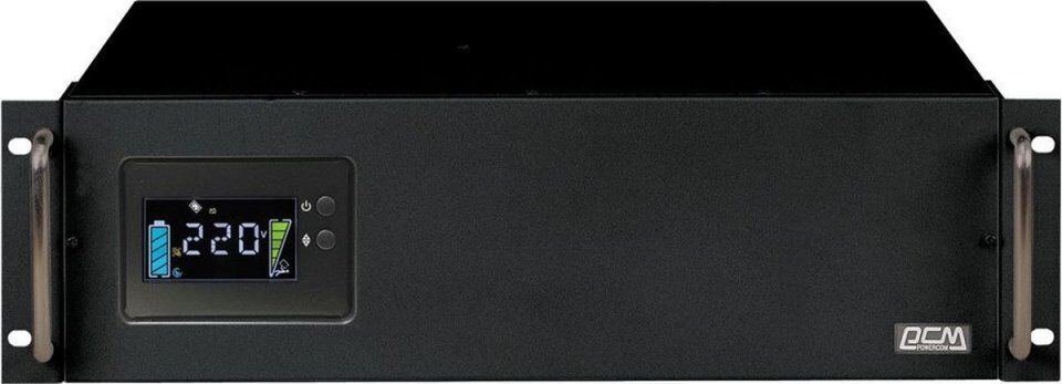 Источник бесперебойного питания POWERCOM King Pro RM KIN-3000AP LCD 2400Вт 3000ВА черный