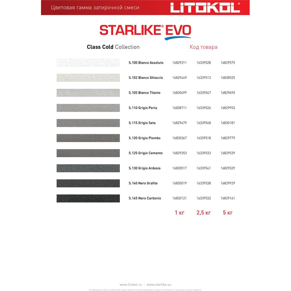 Эпоксидный состав для укладки и затирки мозаики и керамической плитки LITOKOL STARLIKE EVO S.230 CACAO