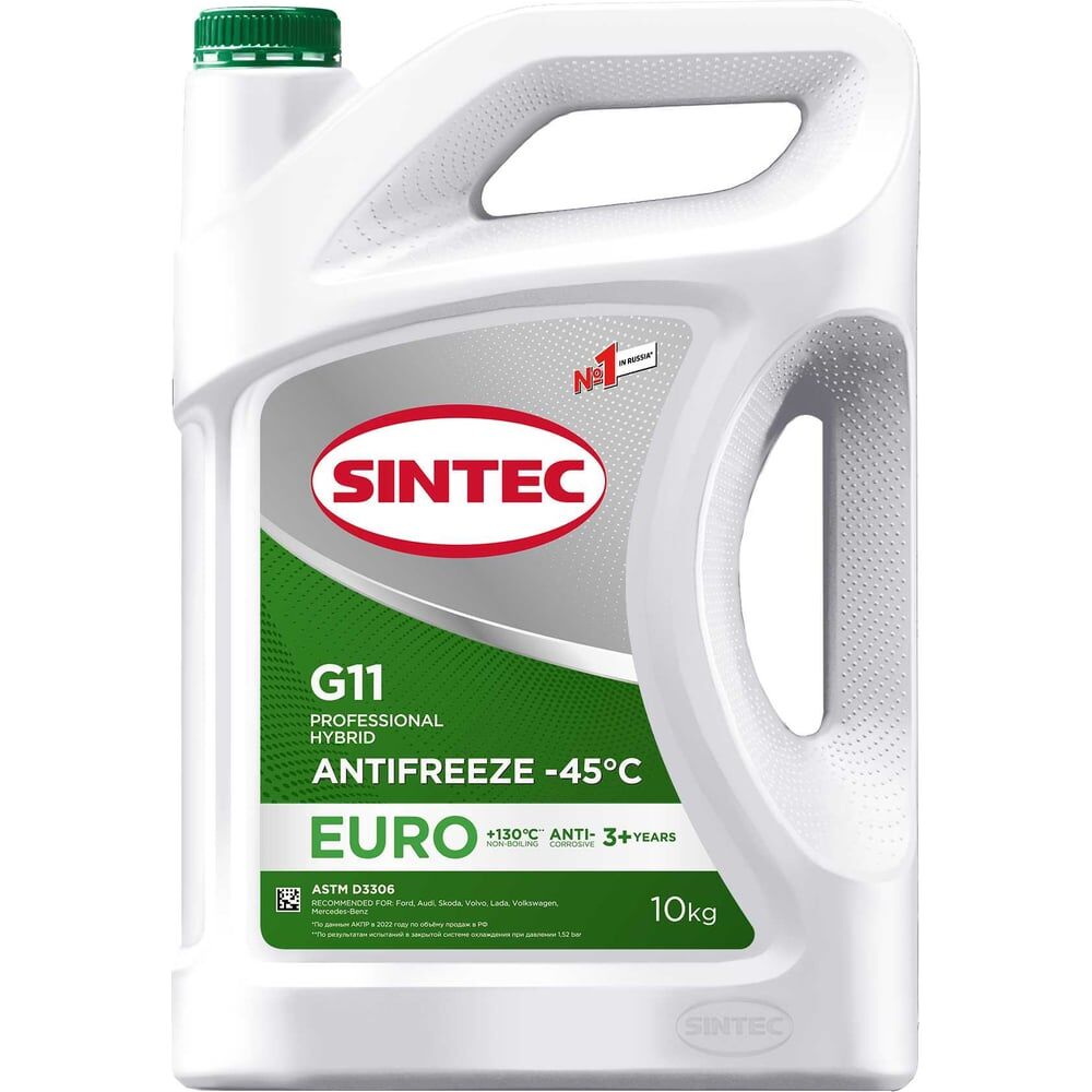 Антифриз Sintec euro g11, - 45С, зеленый