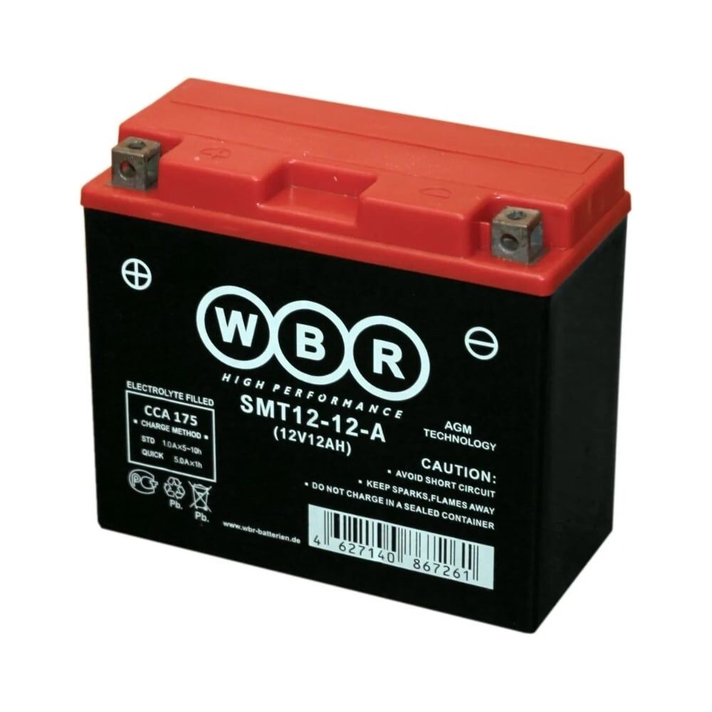 Мото аккумулятор WBR 12 В, 12 Ач SMT12-12-A WBR