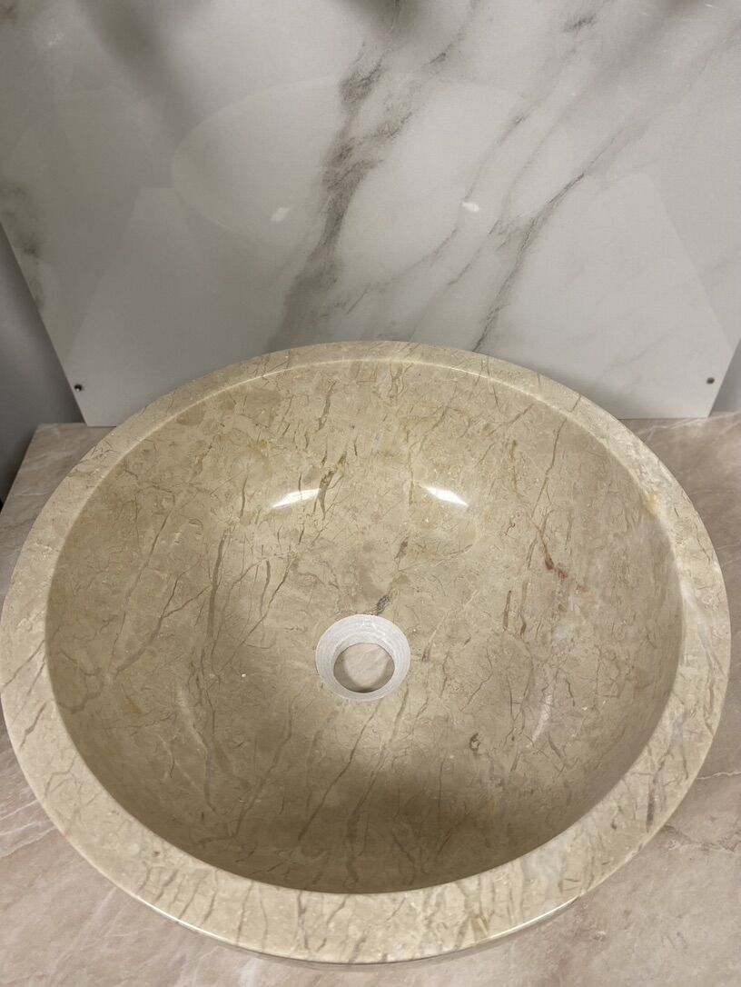 Раковина мраморная КР-38 беж, цена в Одинцово от компании Hamam-Kurna