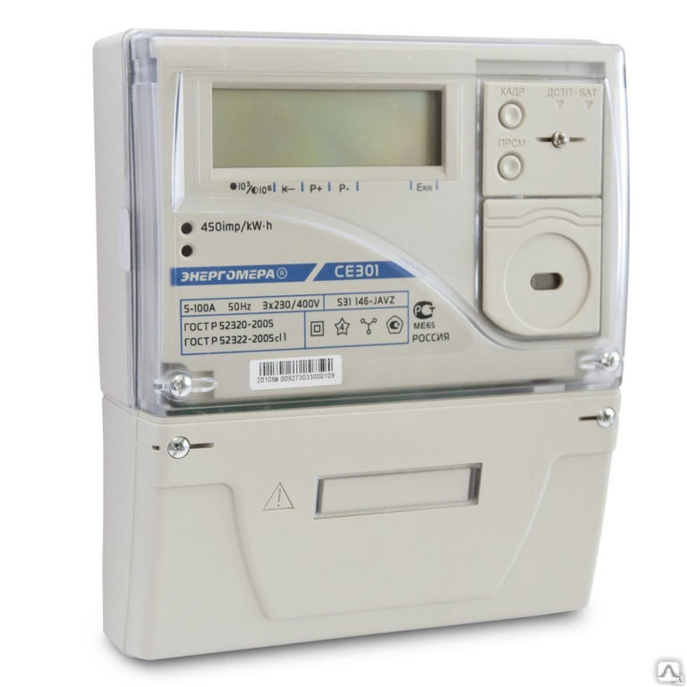 Счетчик электроэнергии трехфазный CE301 S31 043 JAVZ Энергомера купить ...